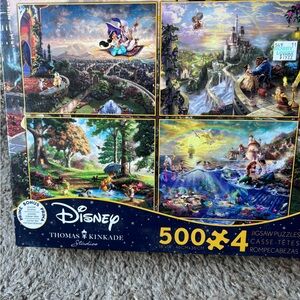Disney Thomas Kinkade 500-Piece Jigsaw Puzzle Set
